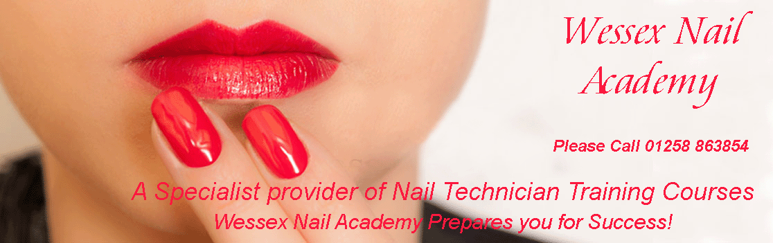 Nail training courses at Wessex Nail Academy Specialising in Nail training for acrylic silk and fibreglass gel gel polish extensions enhancements manicures and pedicures in Dorset the south and south west